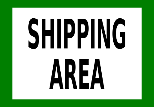 Shipping Area Floor Sign
