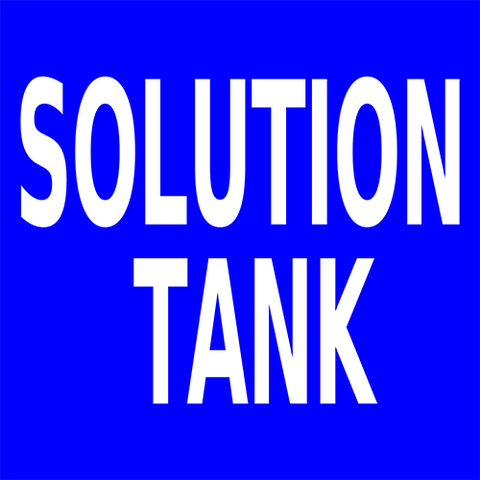 Solution Tank Floor Sign