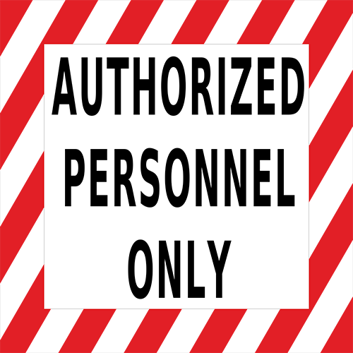 Authorized Personnel Only Floor Sign