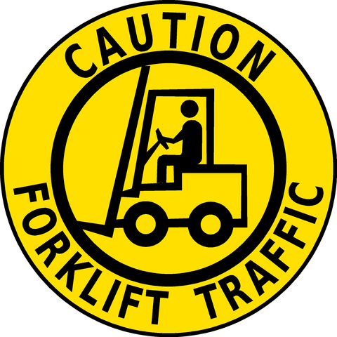Caution Forklift Traffic Floor Sign
