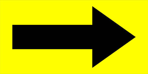 Arrow (R) Floor Sign