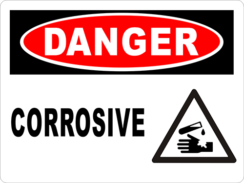 Danger Corrosive Floor Sign