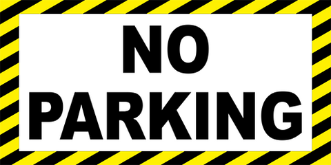 No Parking Floor Sign