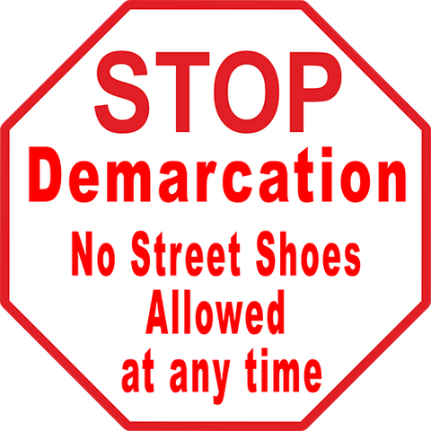 Stop Demarcation Floor Sign