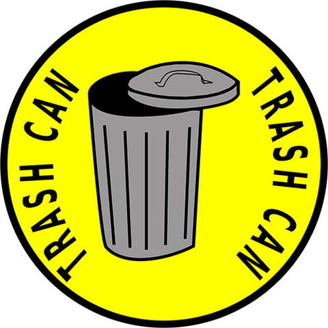 Trash Can Floor Sign