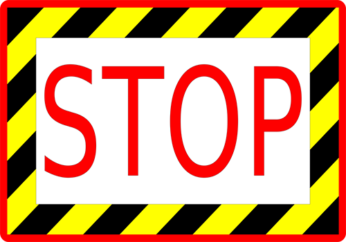 Stop Floor Sign