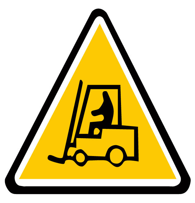 16" Caution Tow Motor Ahead Floor Sign