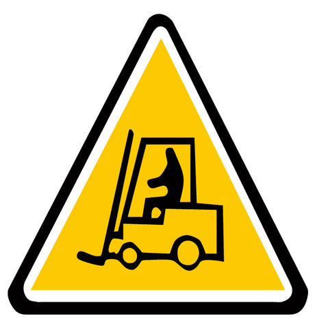 Caution Tow Motor Ahead Floor Sign