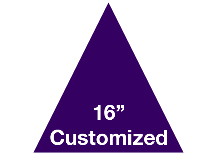 CUSTOMIZED - 16" Purple Triangle  - Set of 3