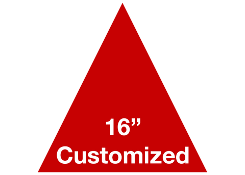 CUSTOMIZED - 16" Red Triangle - Set of 3