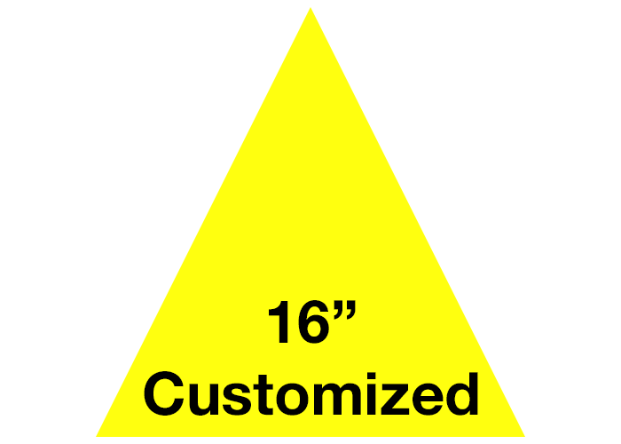 Yellow Triangle Custom Industrial Floor Tape Sign