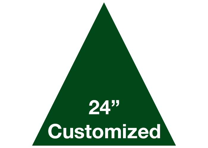 Green 24" Triangle Custom Safety Floor Tape Sign