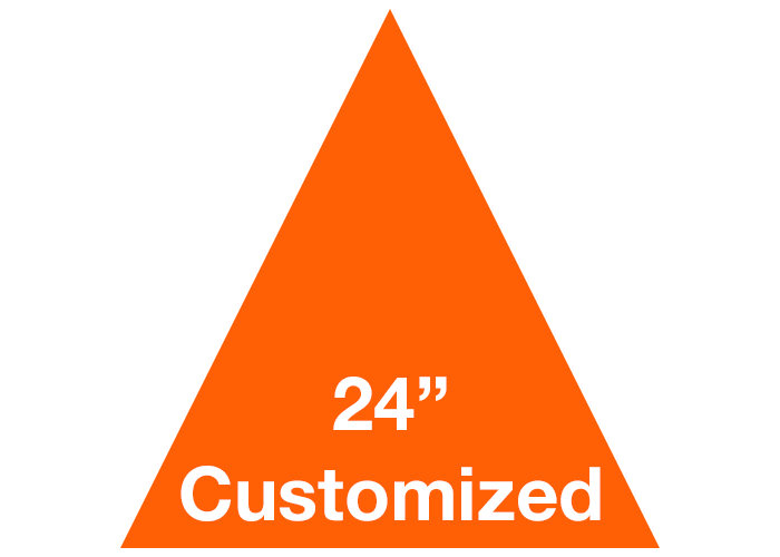 24" Orange Triangle Custom Floor Tape Marking