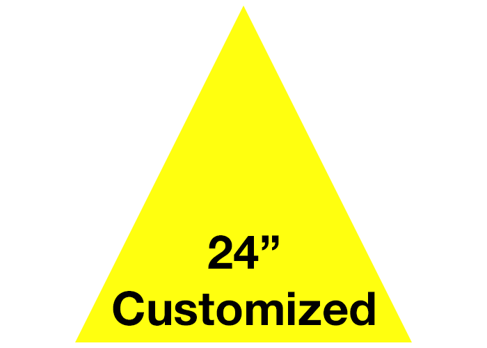 Yellow Triangle Custom Industrial Floor Tape Sign