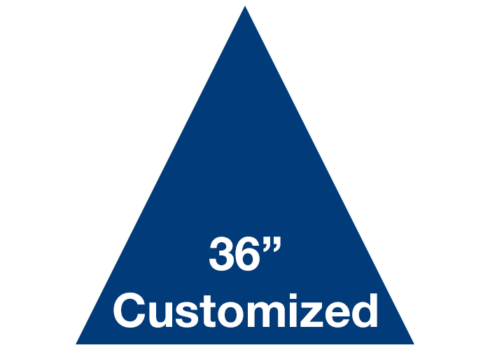 Blue Triangle Custom Warehouse Floor Tape Sign