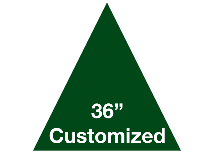 Green 36" Triangle Custom Safety Floor Tape Sign