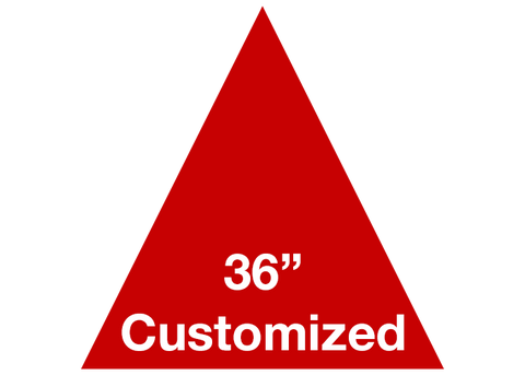 CUSTOMIZED - 36" Red Triangle - Set of 1