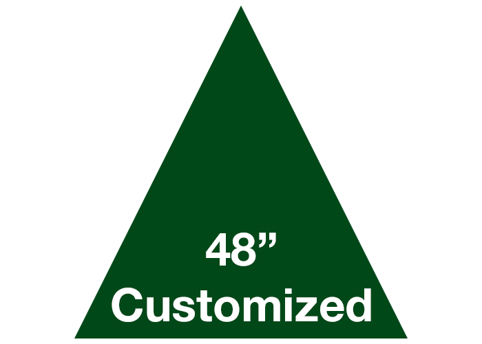 Green 48" Triangle Custom Safety Floor Tape Sign