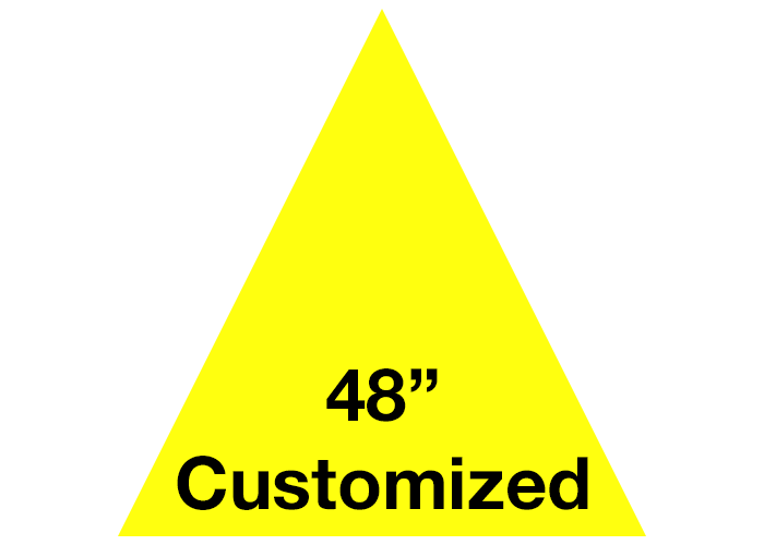 Yellow Triangle Custom Industrial Floor Tape Sign