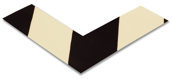 2" White/Black Chevron Floor Marking Angles