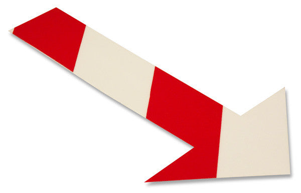 Mighty Line White/Red Chevron Floor Arrow Stickers