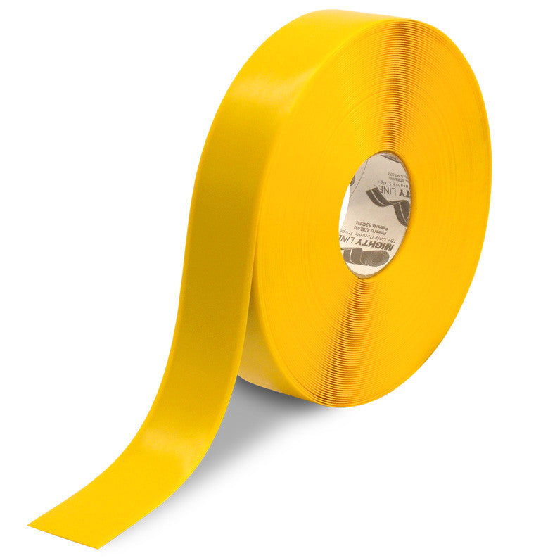 CUSTOMIZED - 2" YELLOW Solid Color Repeating Message Tape - 100'  Roll
