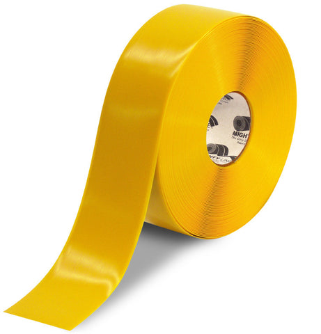 CUSTOMIZED - 3" YELLOW Solid Color Repeating Message Tape - 100'  Roll