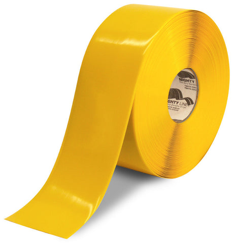 CUSTOMIZED - 4" YELLOW Solid Color Repeating Message Tape - 100'  Roll