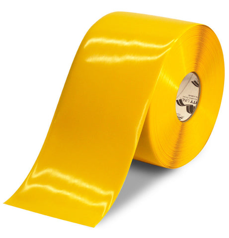 CUSTOMIZED - 6" YELLOW Solid Color Repeating Message Tape - 100'  Roll