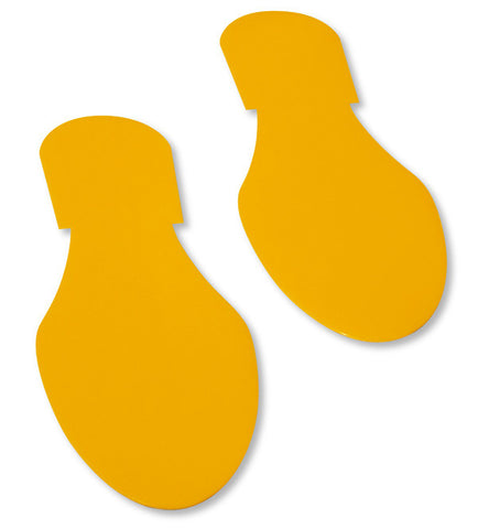 Yellow Mighty Line Floor Tape Footprints - Pack of 50